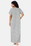 Naiduhall Cotton Full Length Nightdress - Sky Blue — thumbnail 4